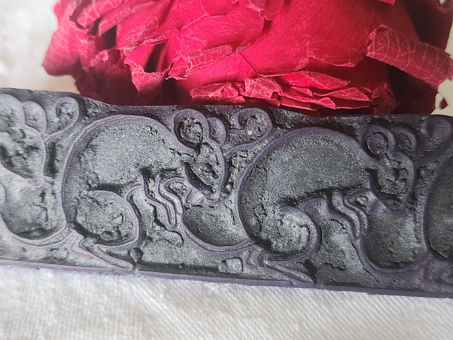 Tampon ancien sans support frise idéal broderie collection sourie rat n°11