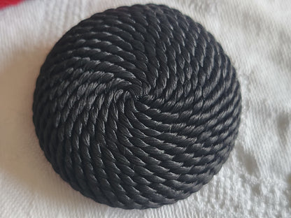 Enorme bouton vintage ancien passementerie noir  4,7 cm ou 47 mm ref 1483