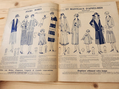 Journal de l'institut de coupe de paris année folle mode Mai 1926 patron