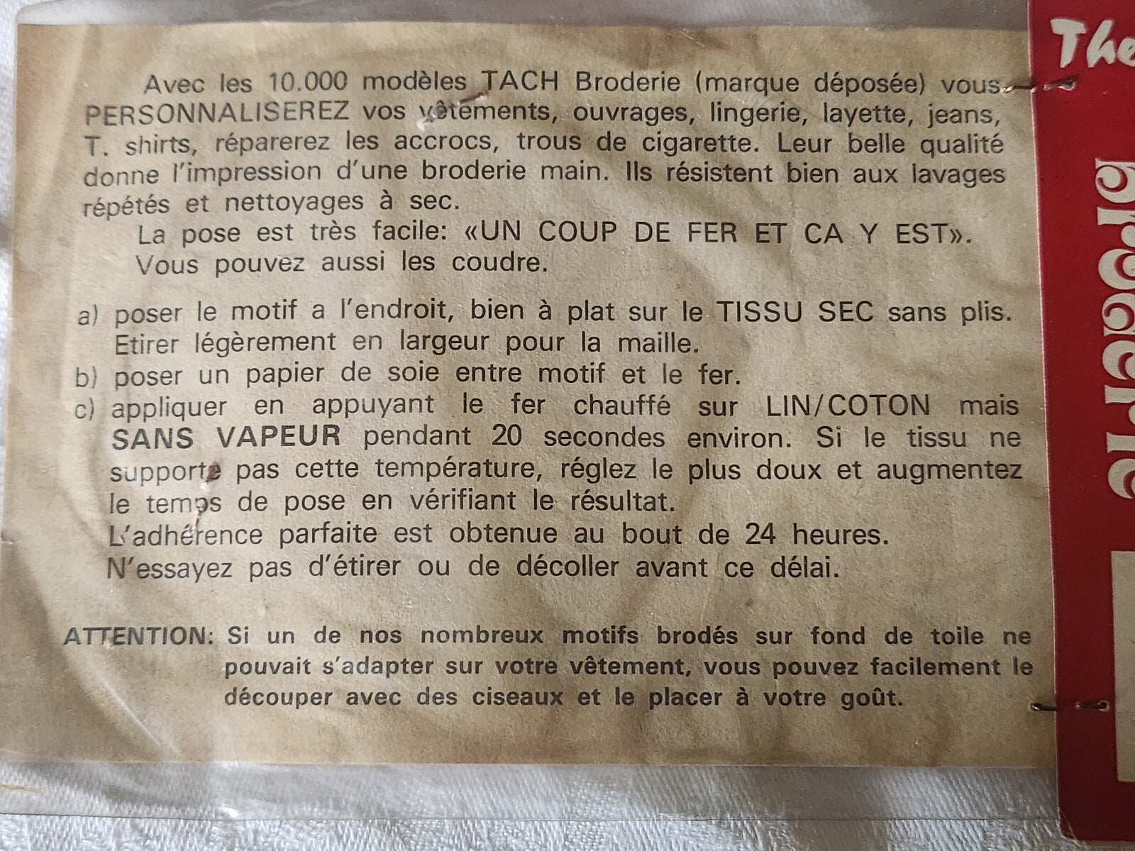 Ancien patch vintage thermocollant "holland " broderie customisation 