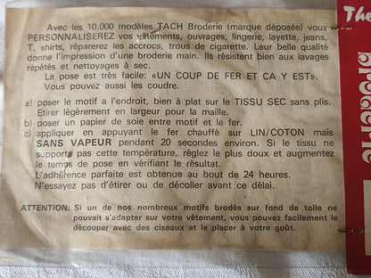 Ancien patch vintage thermocollant "holland " broderie customisation 