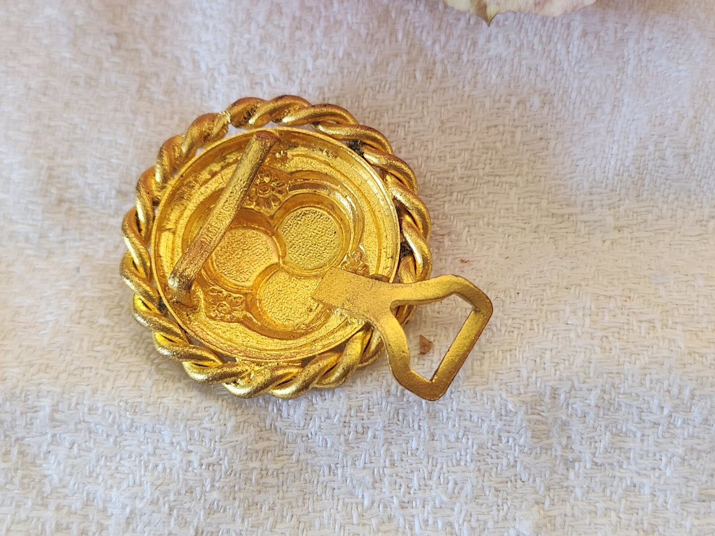 Partie de boucle ceinture vintage métal émaillé pour création 3,2 sur 3,8  G19c