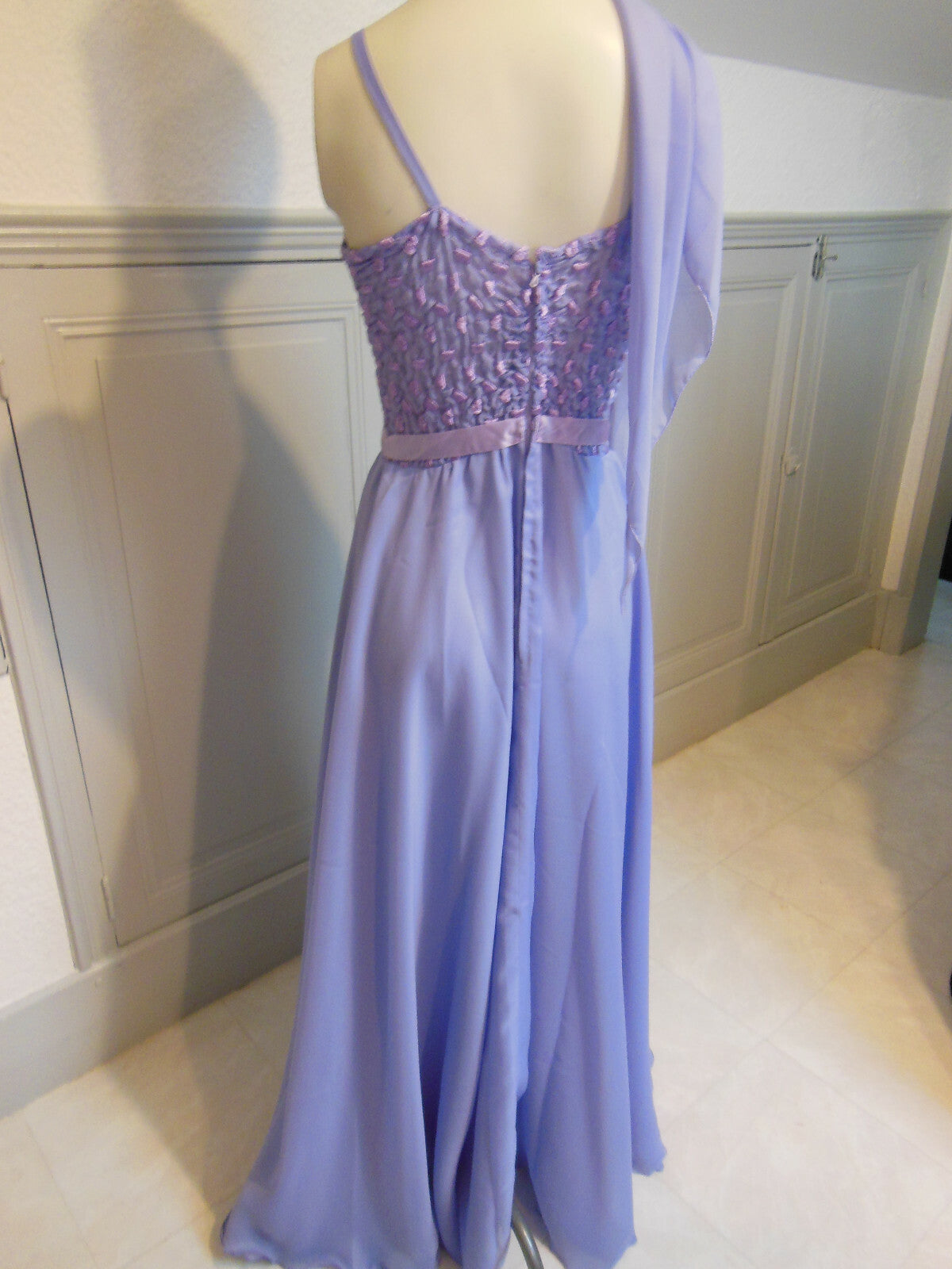 Pur vintage robe violette longue Catherine  Denailles sublime T36/38 Ref PORT