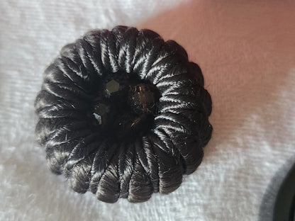Collection bouton vintage en passementerie coeur perlé 3 cm G7E
