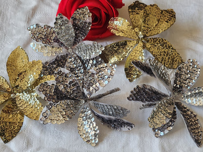 Lot 5 anciens ornement chapeau vintage creation  sur broche 12 cm