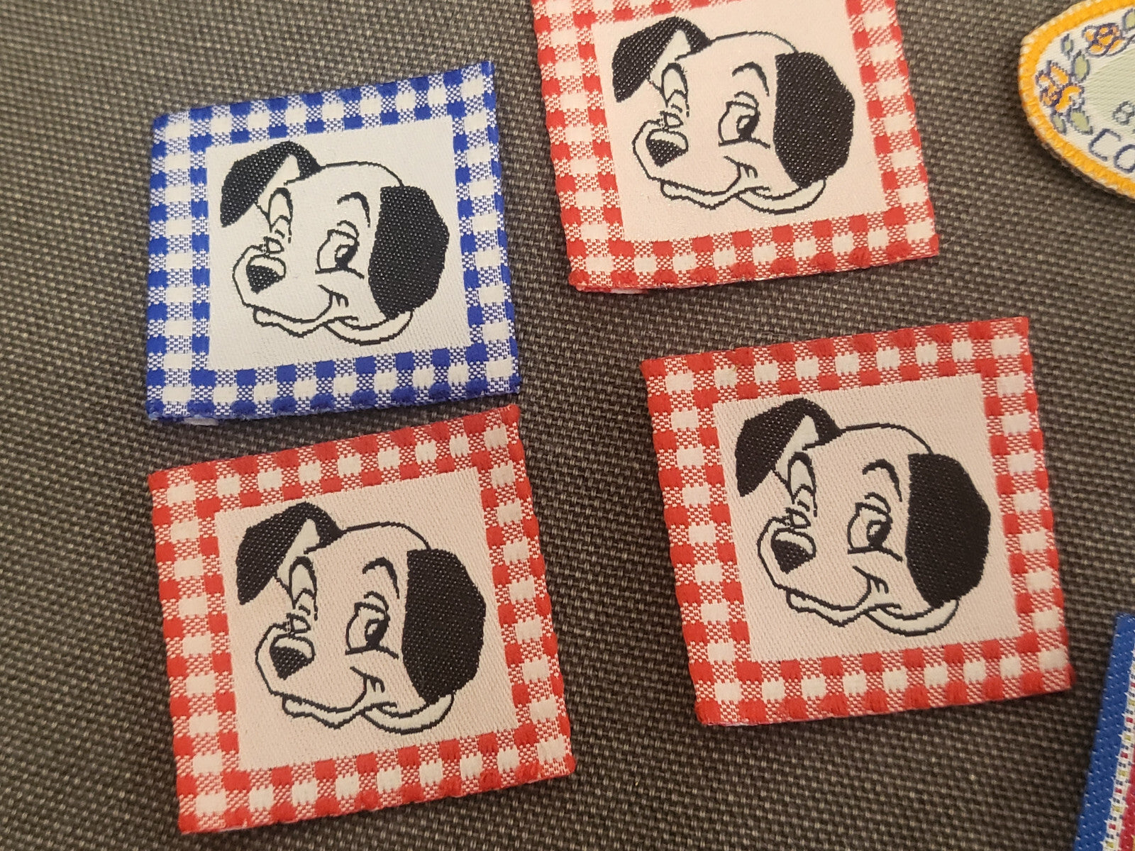 lot 7 écussons patchs customisation à coudre neuf dalmatien année 80 T17-1