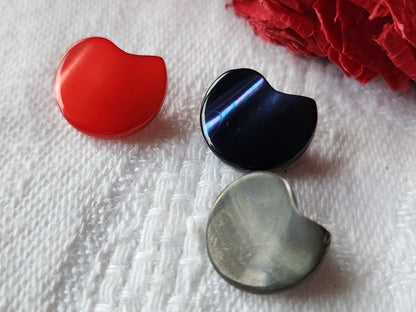 Trio petits boutons anciens en nacre original 1 sur 1,2 cm G13M