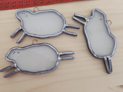Vitrail vitraux petit lot attrape rêve création pendant en verre T8