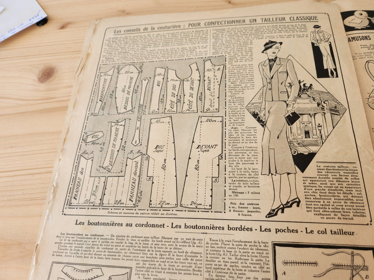 La mode française journal avril 1935 n°16 patrons conseils coupe Pâques