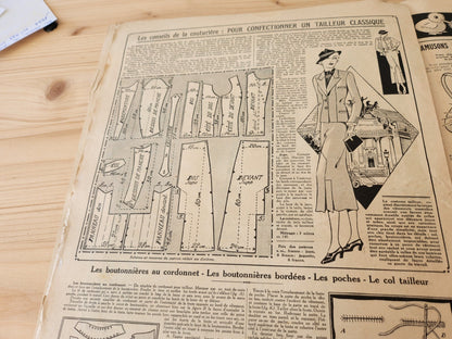 La mode française journal avril 1935 n°16 patrons conseils coupe Pâques