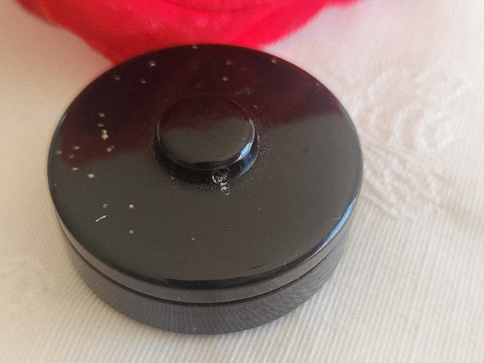 Imposant bouton vintage strass en verre noir 3,2 cm ou 32 mm ref 6267