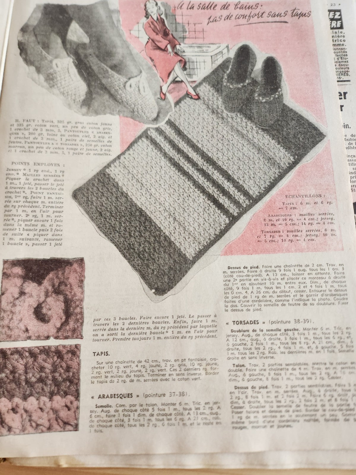 Le petit echo de la mode 1954 n°5  la maison Joyeuse idée pas cher  les canards