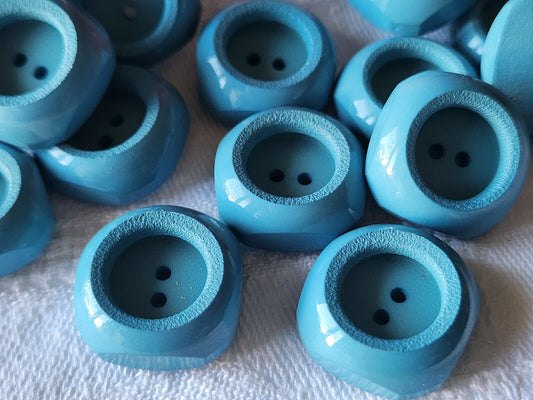 Lot 10 boutons vintage bleu brillant flashy 1,8 cm ref 2829
