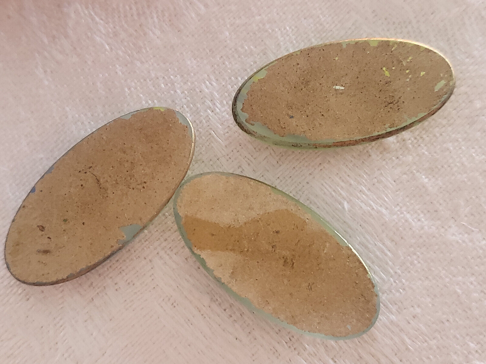 Trio gros cabochons anciens pour création bijoux restauration ovale 3 cm n°5 T2