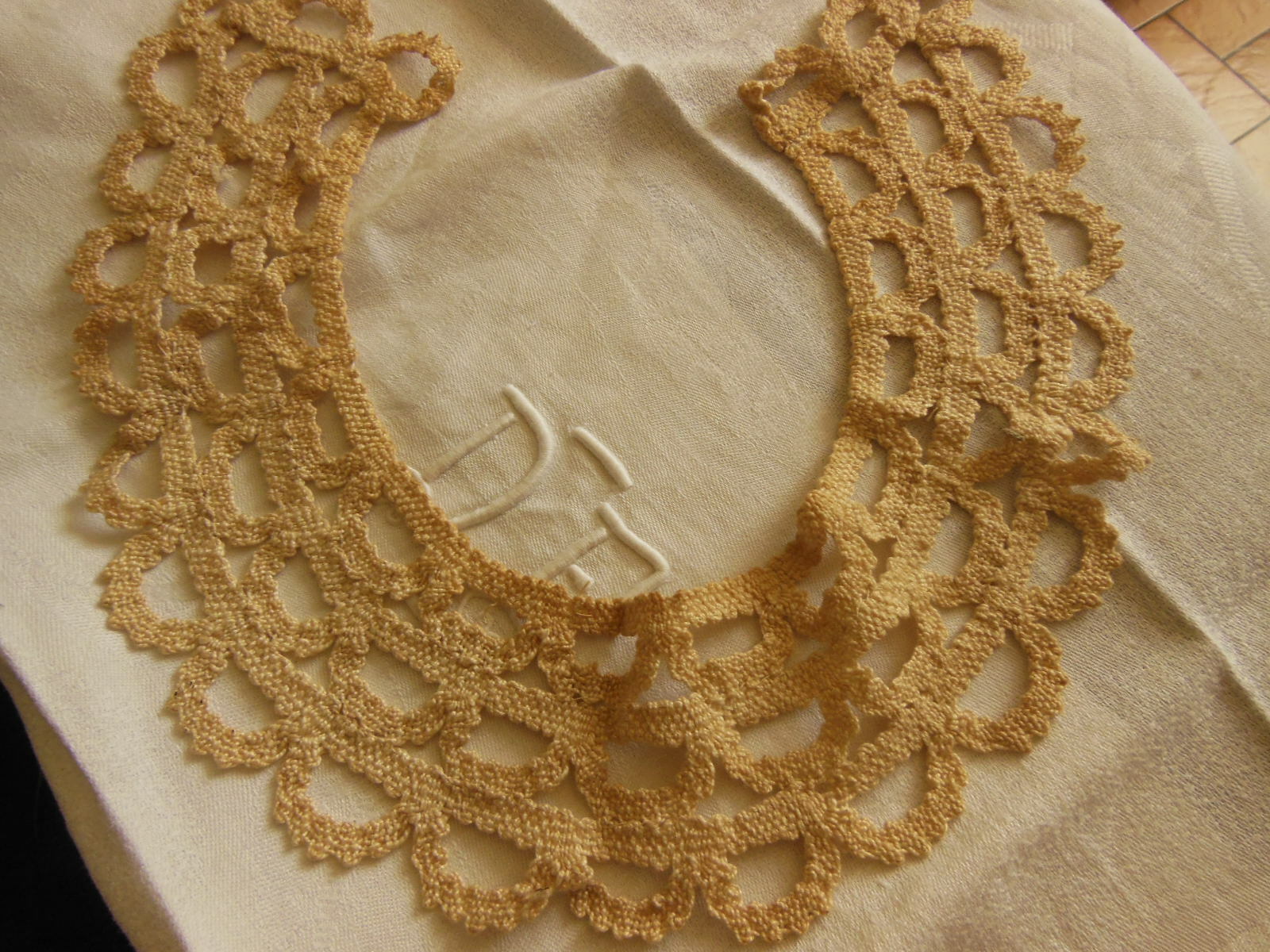 Col ancien dentelle adulte au crochet bi à nettoyer théâtre costume T1-16