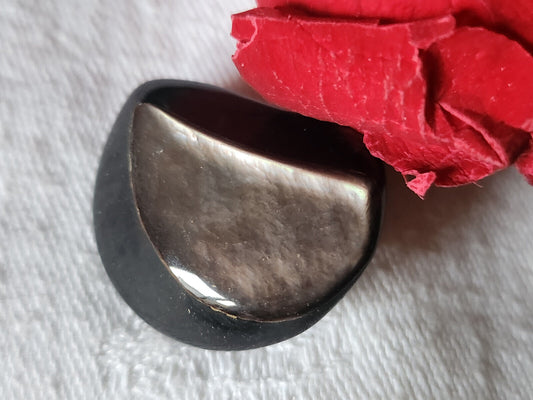 Collection bouton vintage nacre monture noir superbe 2,7 cm sur 2,3 cm D10K