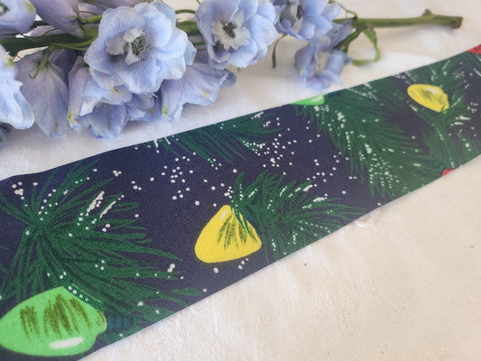 Large galon ruban  vintage sur 6,4 cm vert bleu bord  2 métres B9
