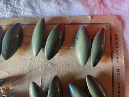 Plaque de boutons manchette vert kaki metal tel que ou à separer