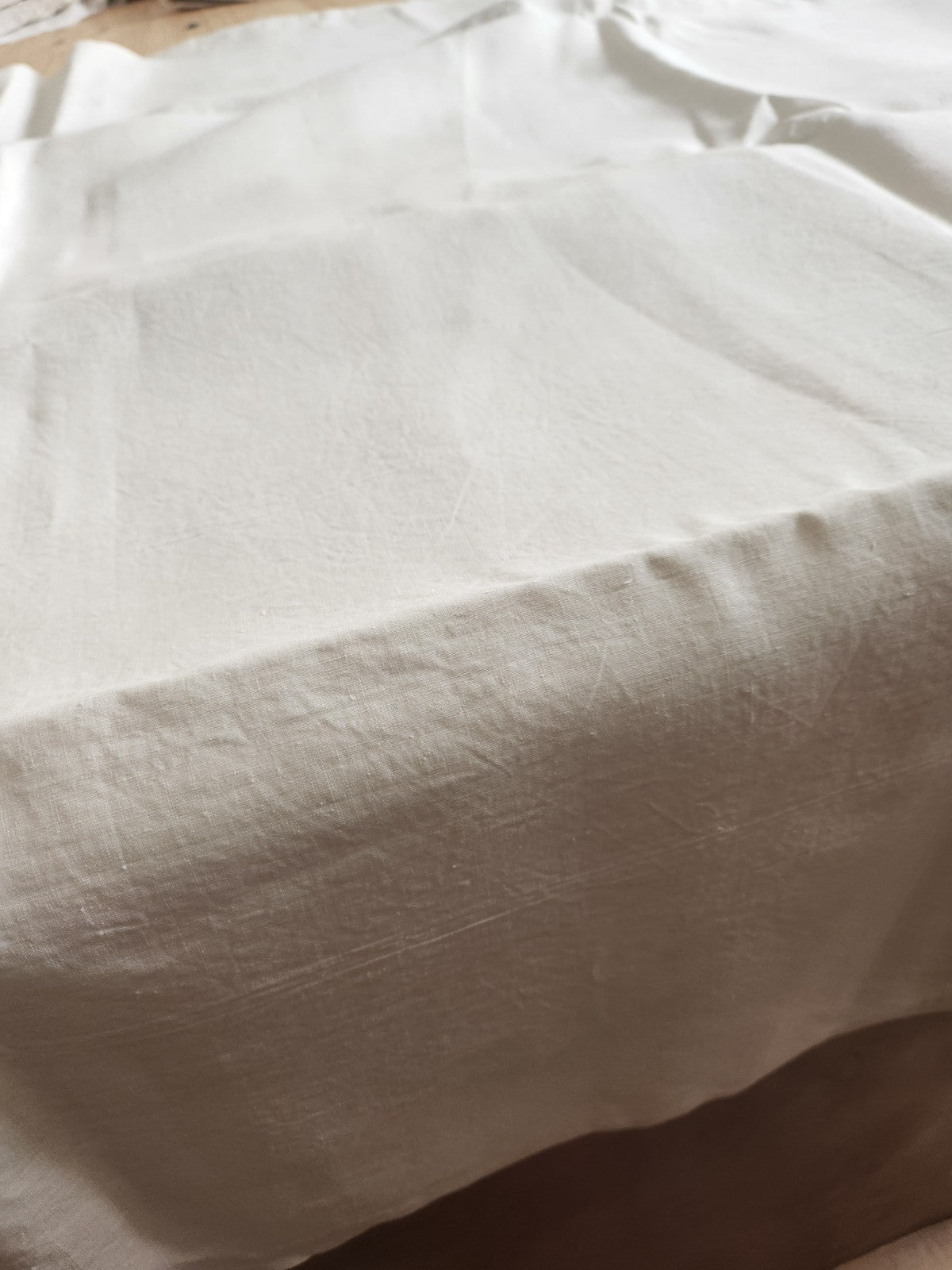 Ancien coupon de tissu  toile ancienne   235 sur 235 cm B8