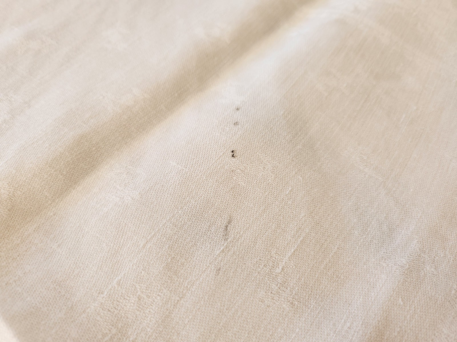 Superbe monogramme ancien IS sur serviette ancienne B8