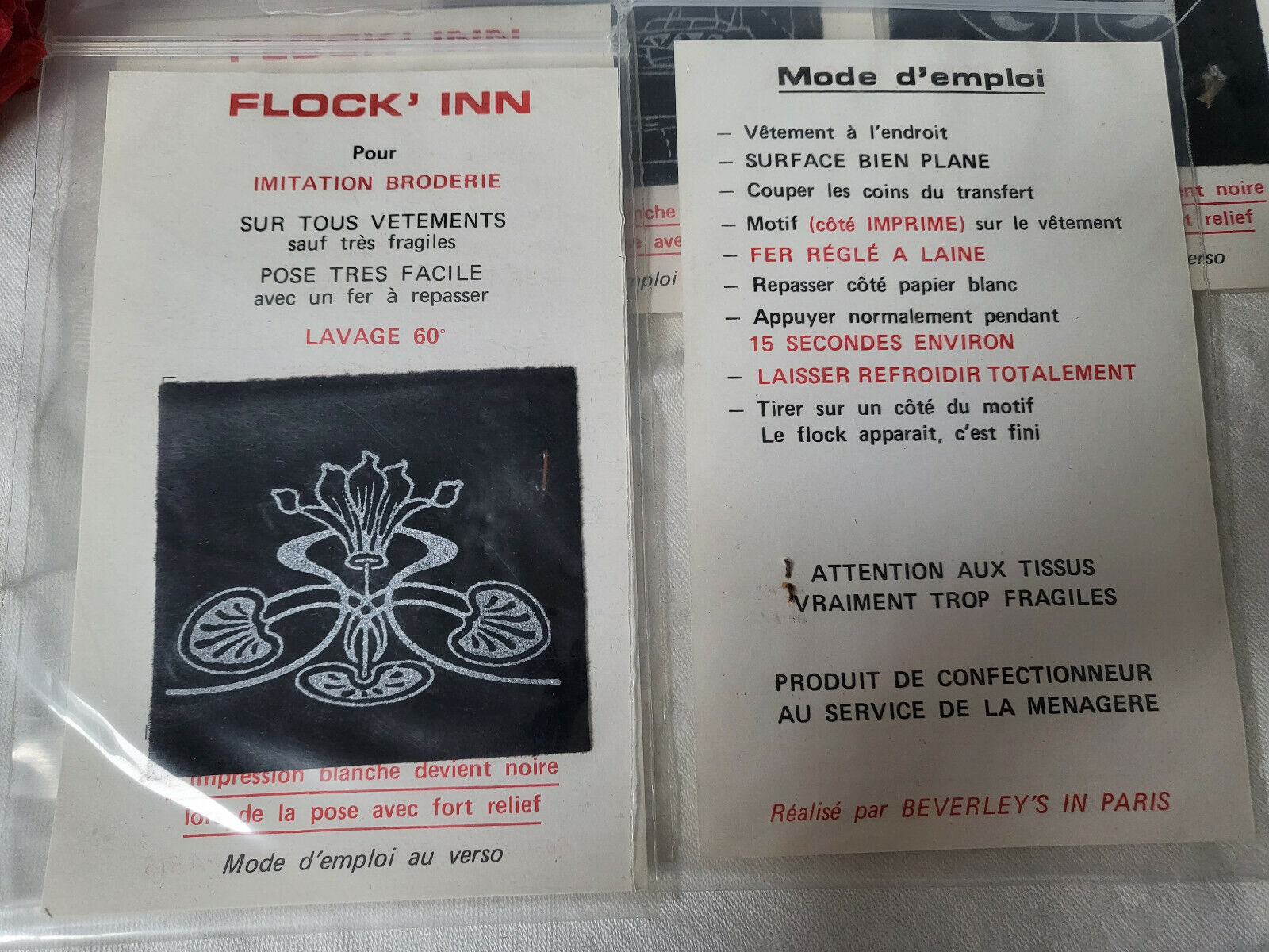 Lot  5 patchs broderie année 80 customisation couture thermocollant N°3 T17