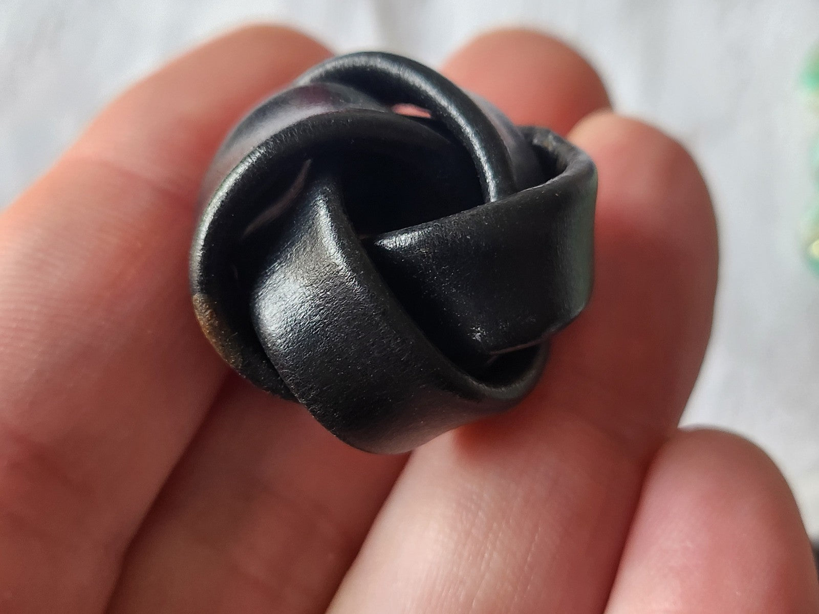 collection bouton ancien en cuir original 2,7 cm gros G13P