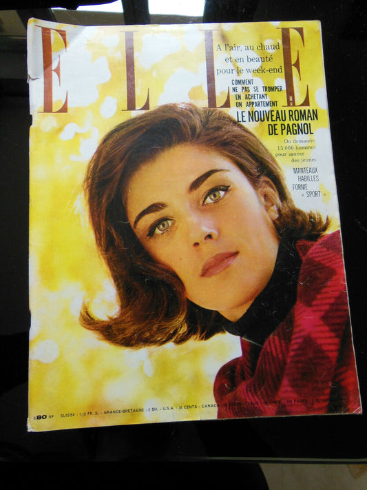 Elle 1962 n°880  l'automne pub ancienne collection mode