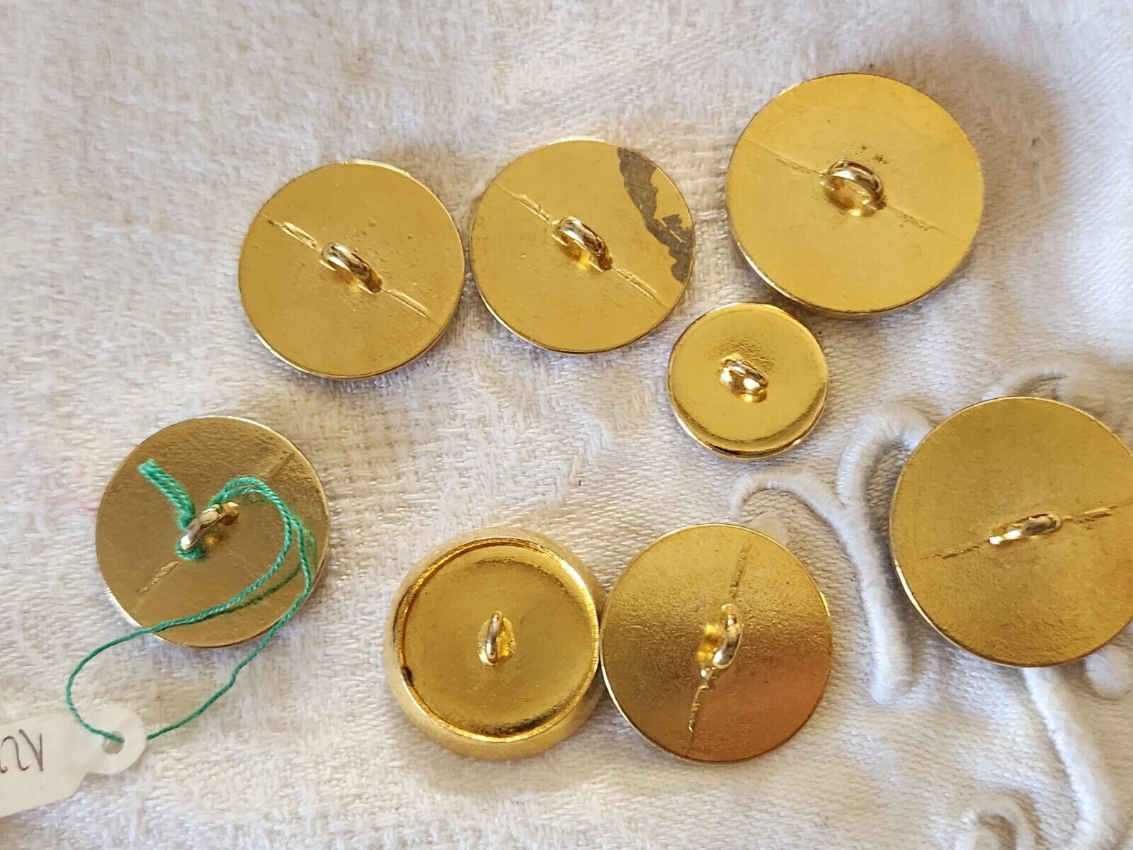 Rare Boucle de ceinture ancre marin  avec ses 8 boutons assortis noir ref 0032