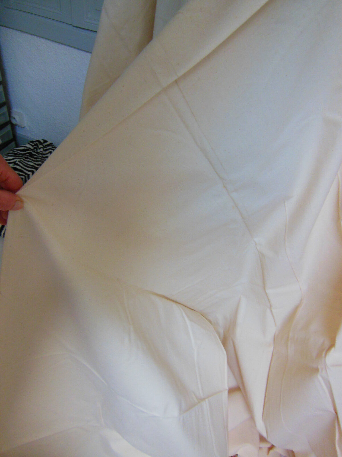 Ancienne toile bi tissu grande longueur  3 m 10 sur 2 m 20 B1
