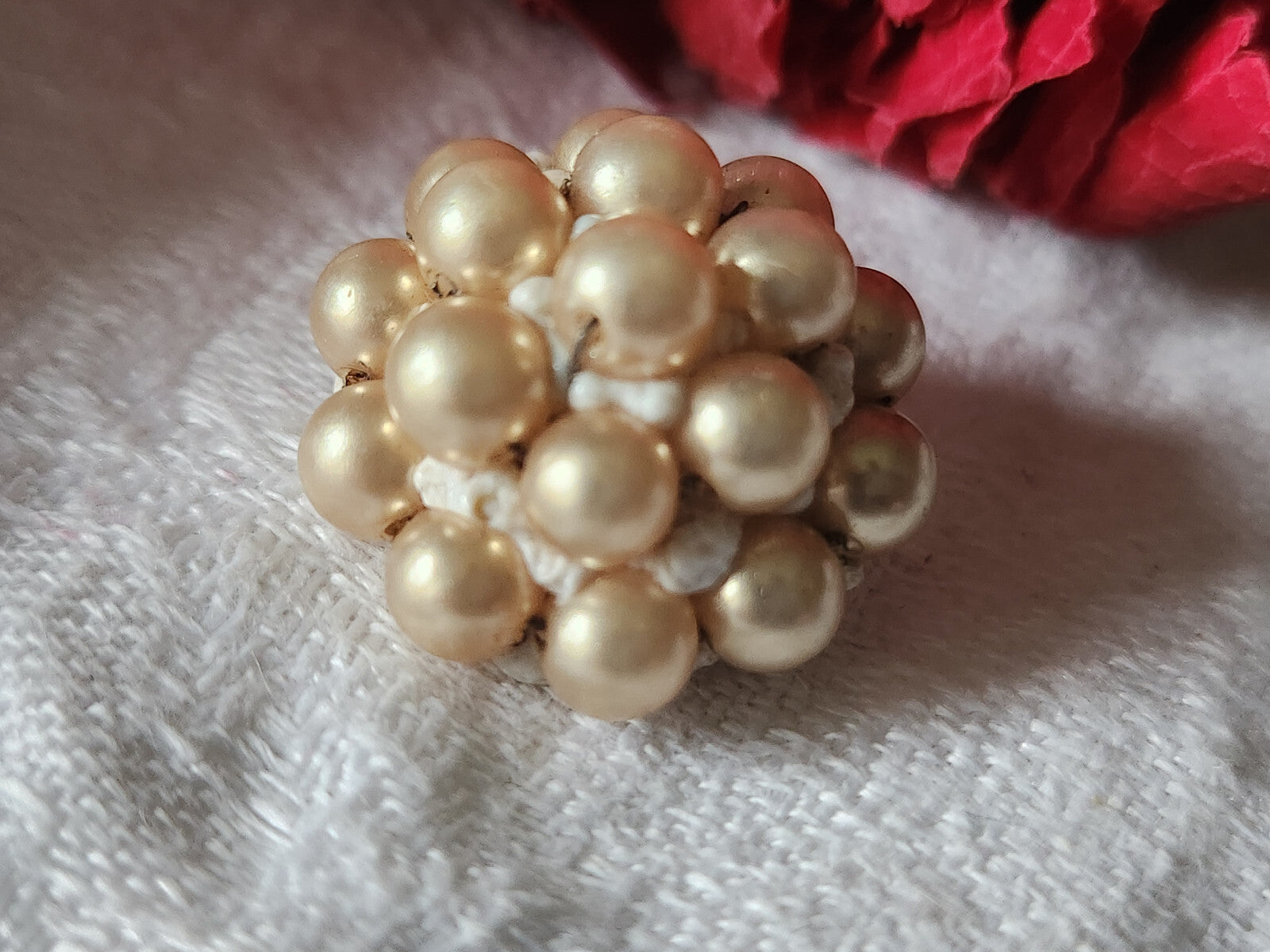 Collection bouton ancien fait maison ???? perle dome 2,1 cm G18H