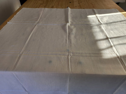Ancien petit drap broderie incrustation ideal petit rideau enfant  B6