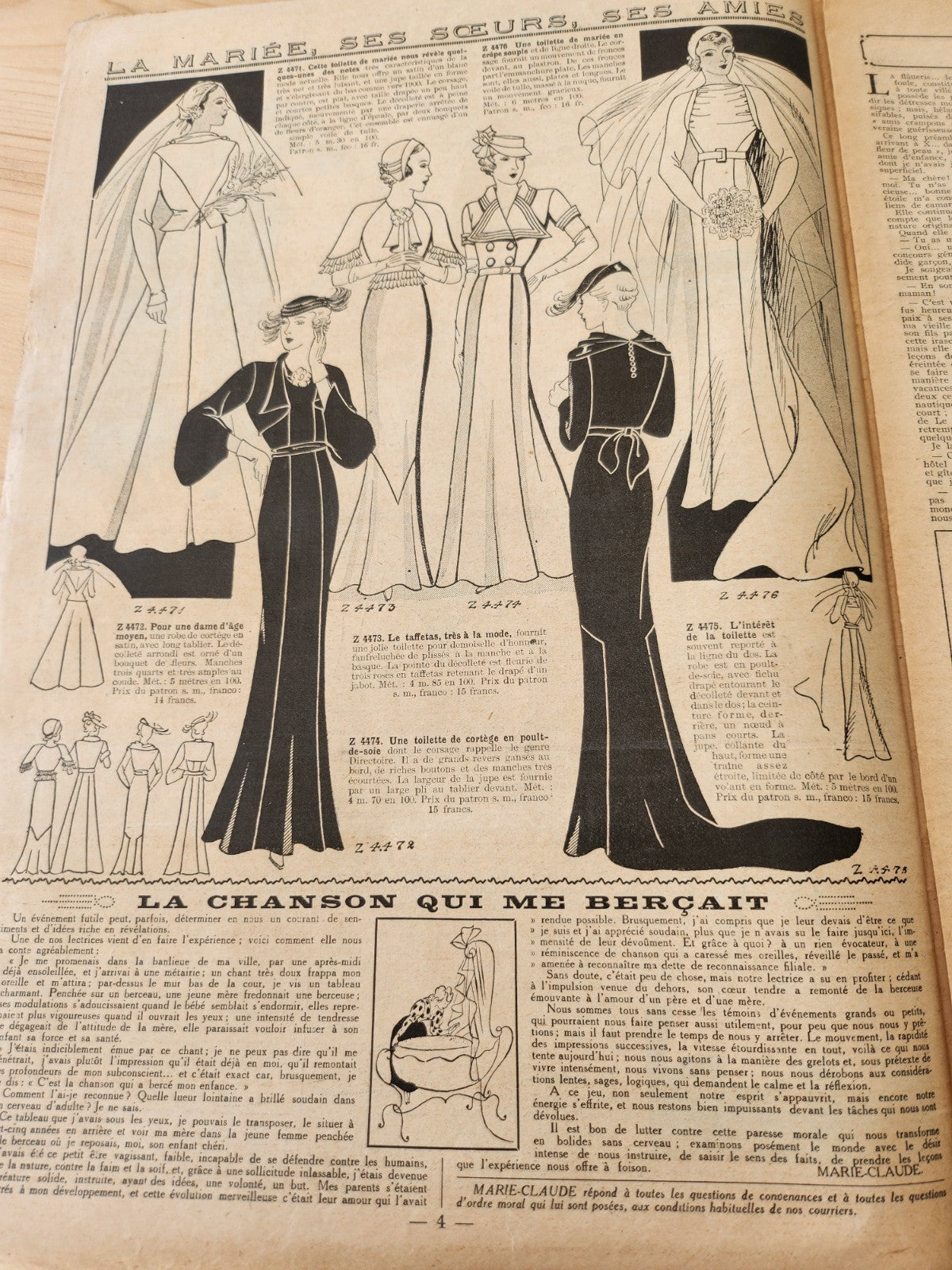 La mode française journal 28 avril 1935 n°17 édition mariages d'été