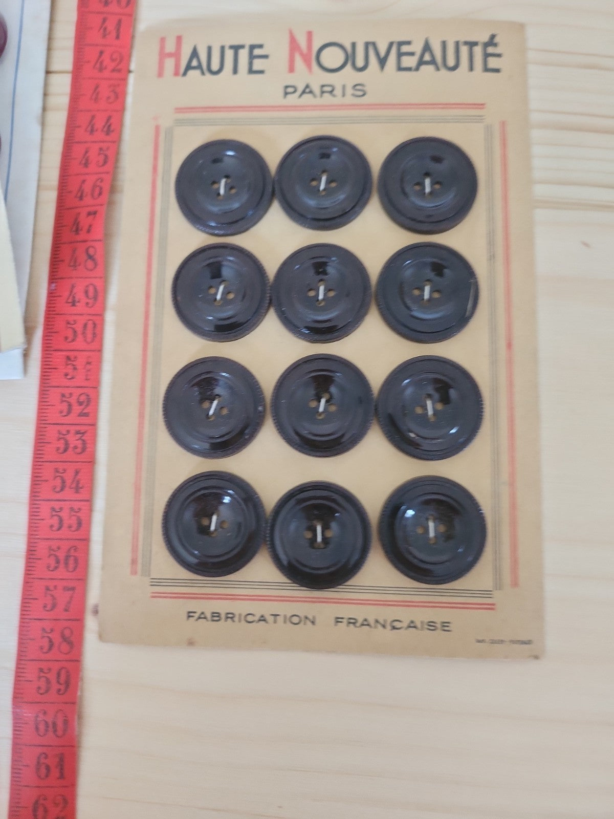 Lot 10 plaques de boutons vintage anciens complétes n°4