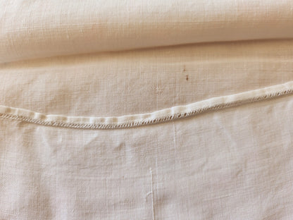 Ancien porte serviette  fait main blanc broderie pochette 11,5 cm sur 24 cm B7
