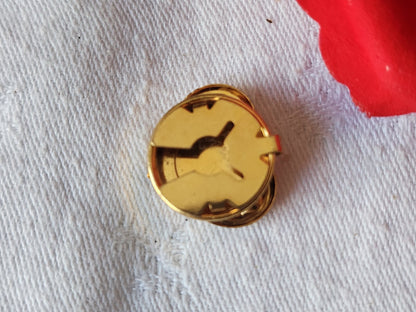 Cache bouton vintage  en métal doré strass collection 2,1 cm carré ref 834
