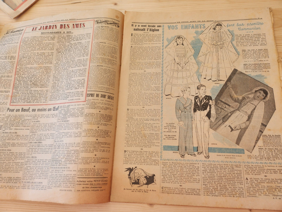 Le petit echo de la mode 1941 n°11 modes pour enfants revue mode française