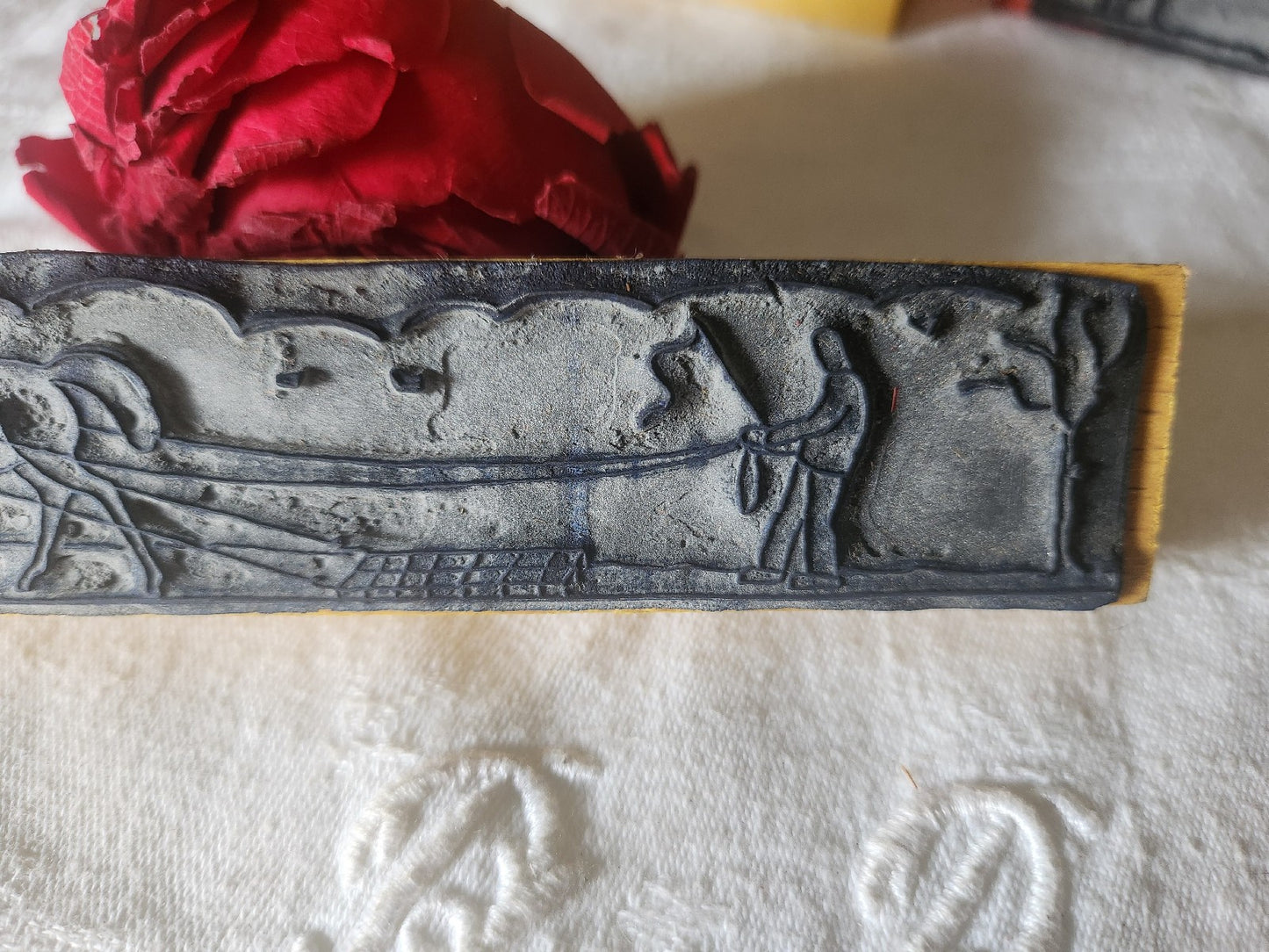 Tampon ancien frise idéale broderie labourer collection 16  cm  n°47-2