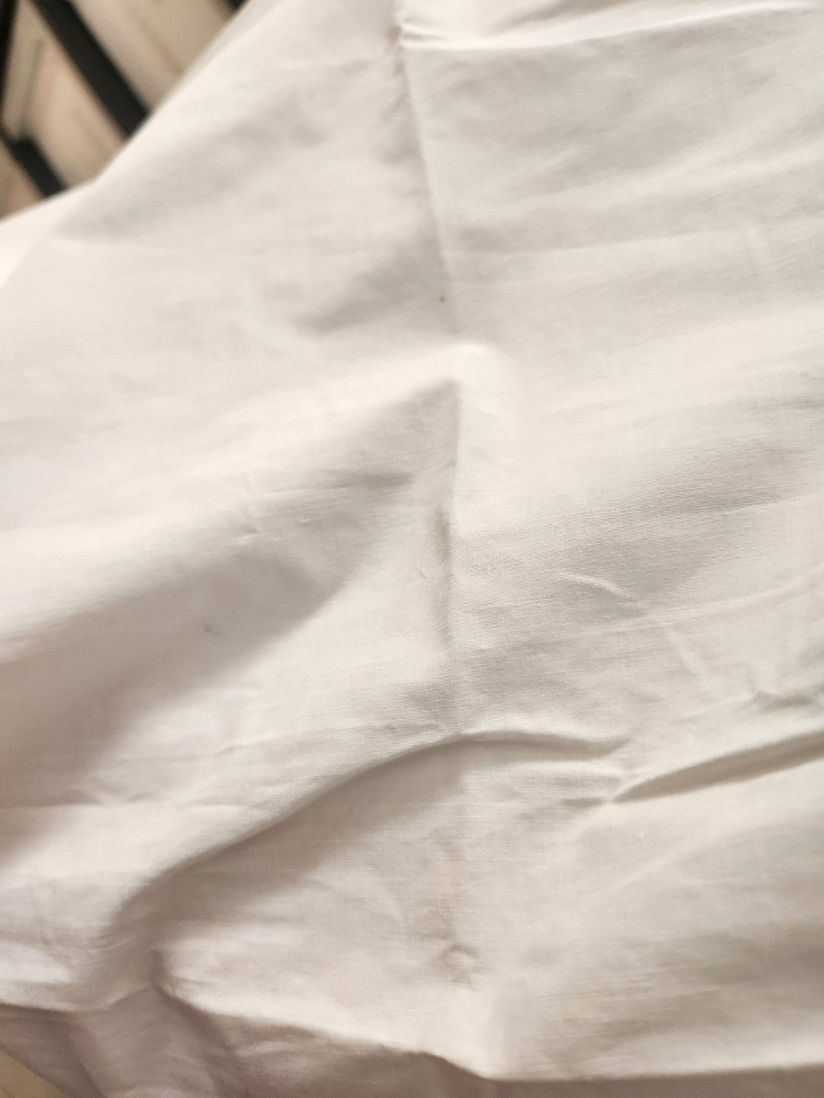 Chemise de nuit ancienne monogramme AD rose broderie B8