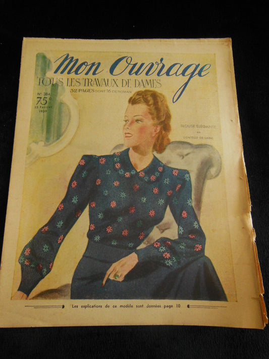 Mon ouvrage 1939 n°384 cretonne  lingerie garniture toilette pour le sport