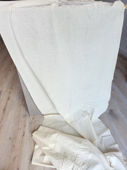 Grand coupon de tissu fin teinte  bi  coton fin?  étamine? 5m 50 sur 99 cm B3