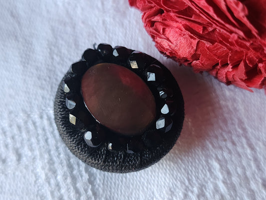 Bouton vintage en nacre collection passemnetrie perlé  2,6 cm D17G