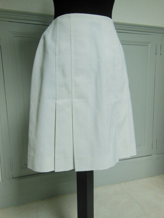 Pur vintage ancienne jupe blanche épaisse costumier taille 36/38 B4