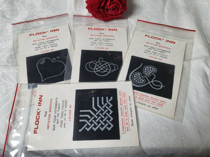 Lot 4 patchs broderie année 80 customisation couture thermocollant N°2 T17