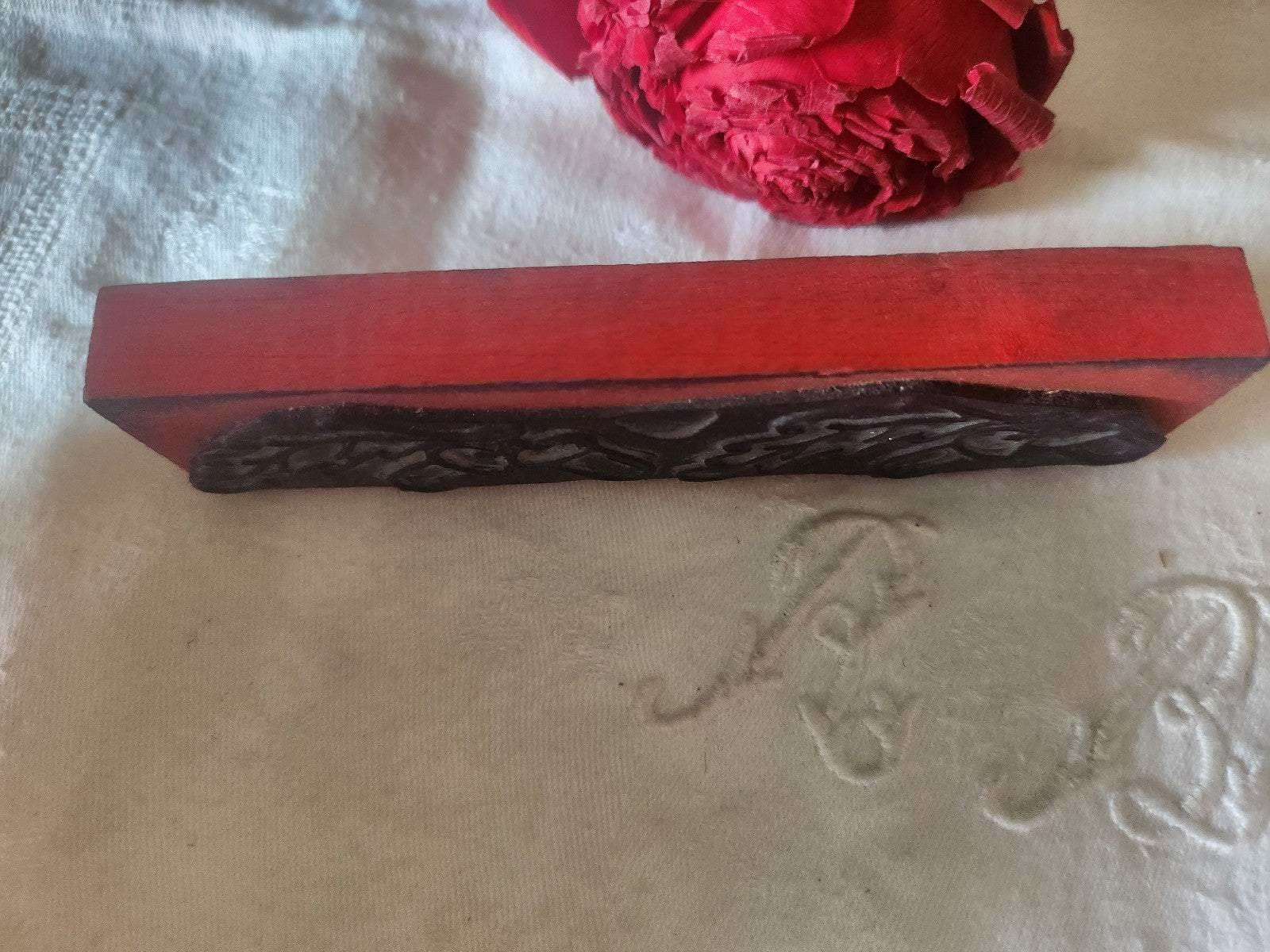 Tampon ancien frise idéale broderie frise gland 13  cm  n°52-2
