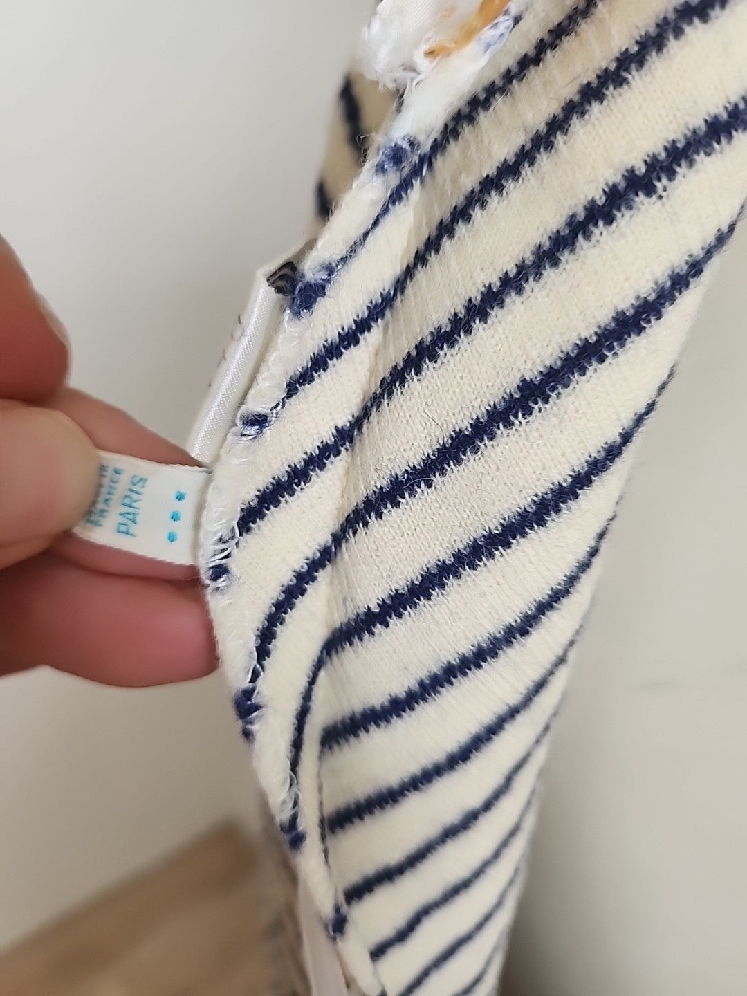 Pur vintage robe ancienne tricosa style marinière épaisse 38 ?  ref portant