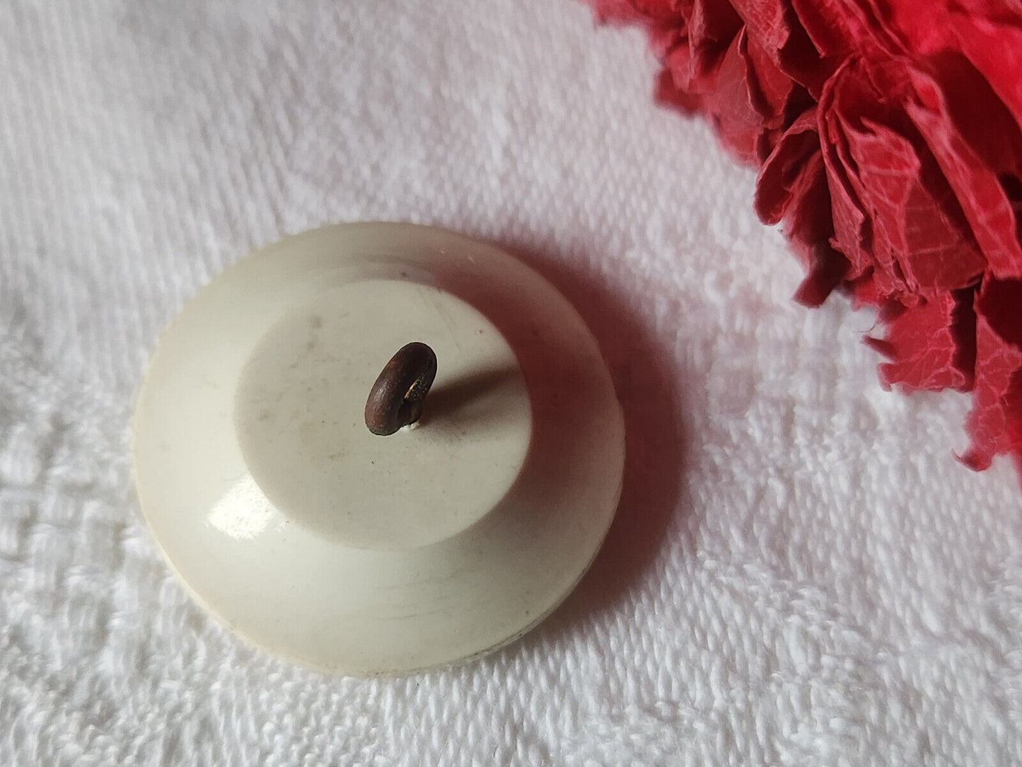 Bouton vintage coeur en passementerie  2,5 cm D10C