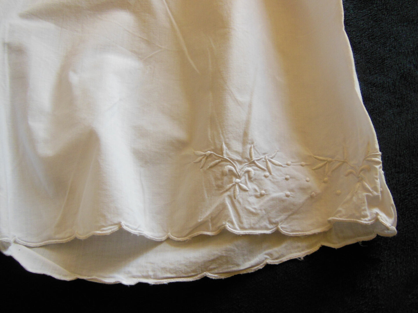 Culotte ancienne short nuit broderie feston jupe culotte panty  B6