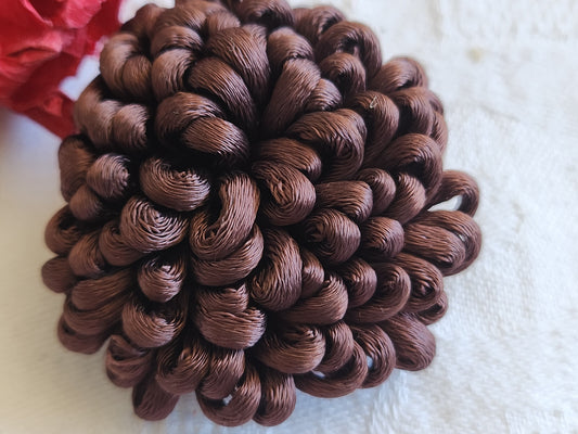 Haute couture gros bouton ancien soie passementerie vert 4,4 cm ref 759