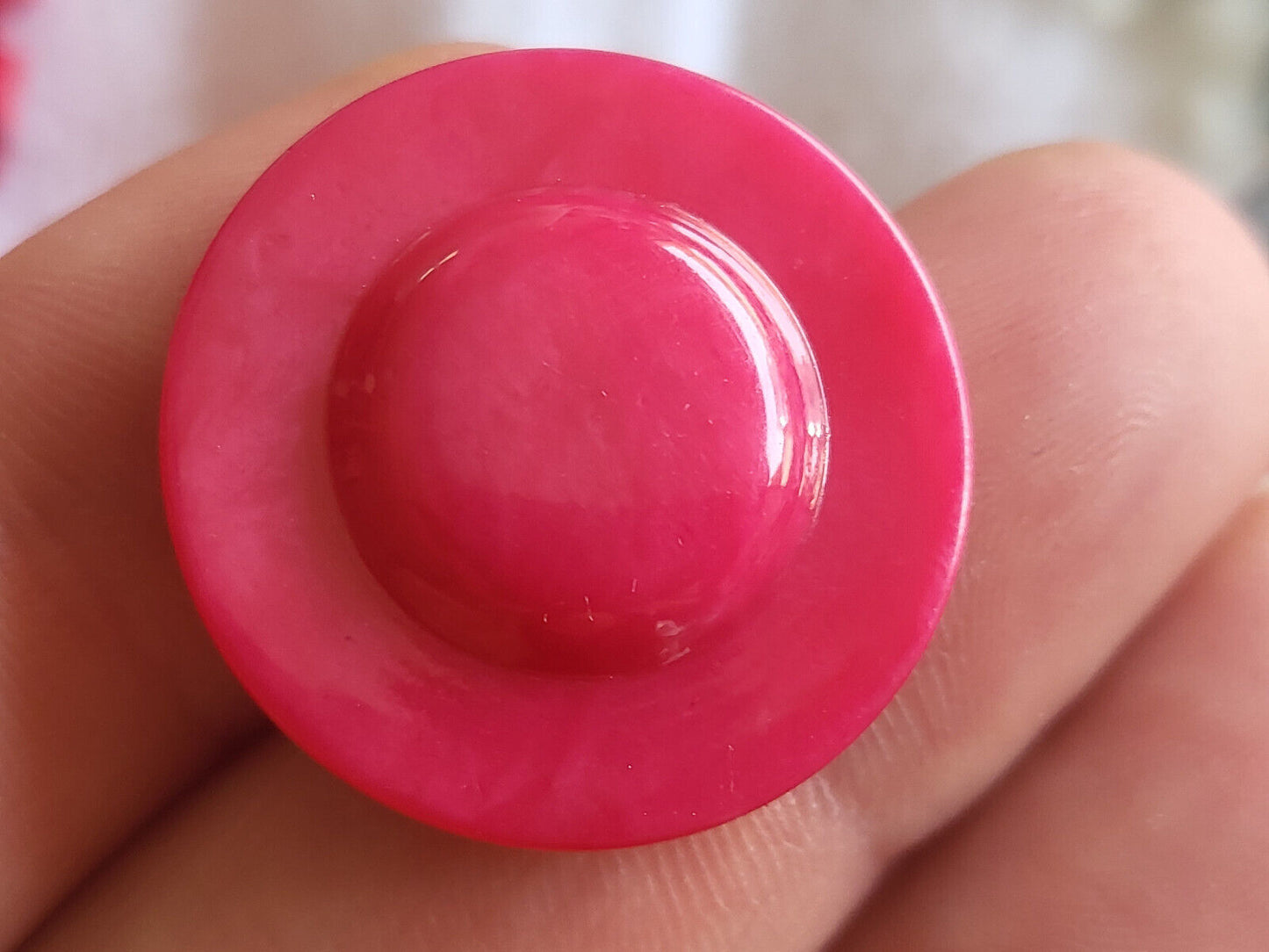 Duo boutons vintage rose à pied métal collection 2,6 cm D15N