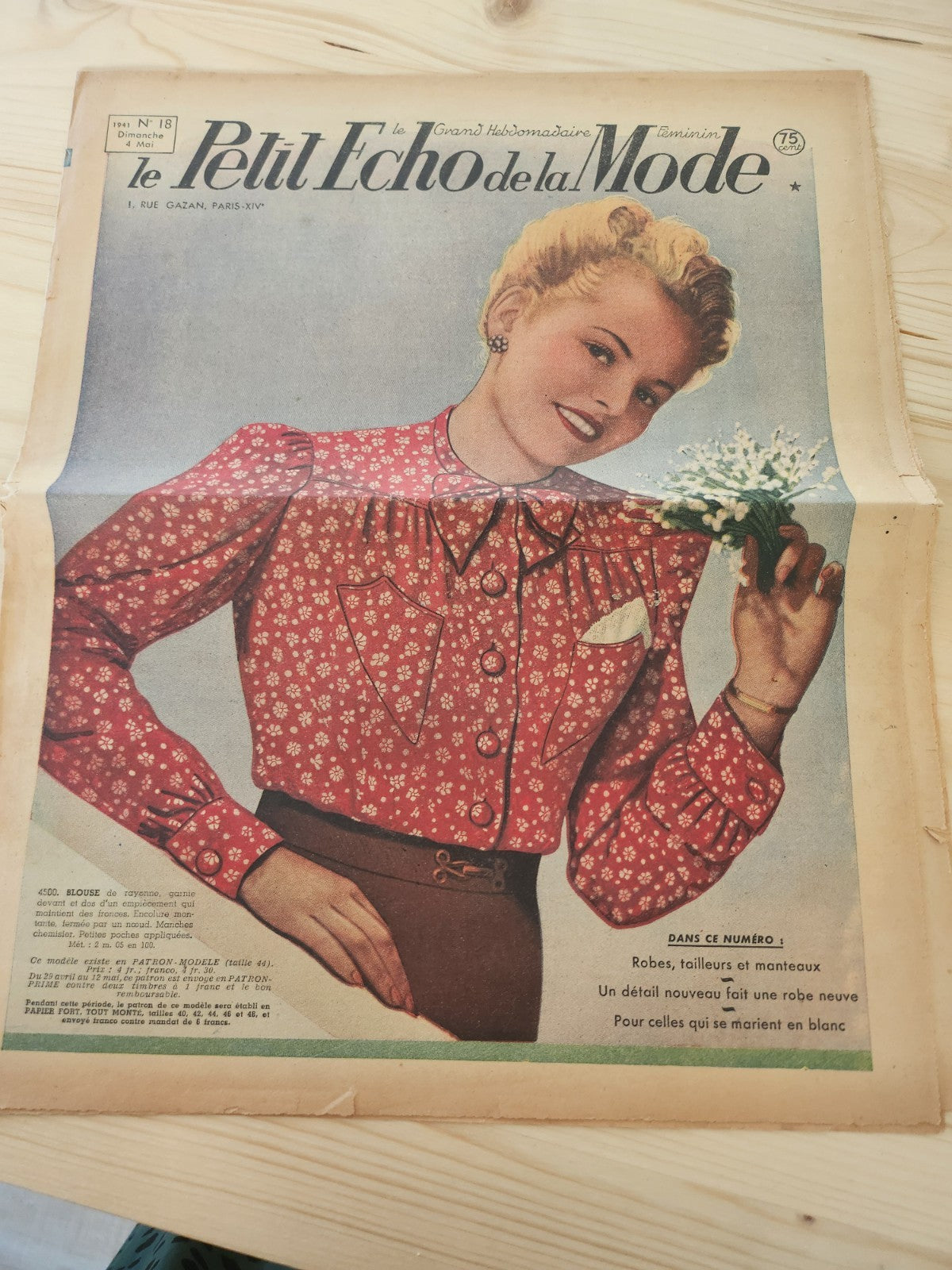 Le petit echo de la mode 1941 n°18 joli mois de Mai  parure enfant blouses